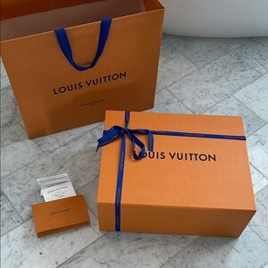 Louis Vuitton Orange Box with Blue Accents